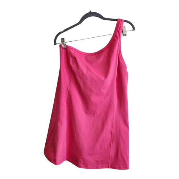 J. Crew Athletic One Shoulder Cloud Stretch Pink Dress NWT Size Medium - Picture 1 of 10
